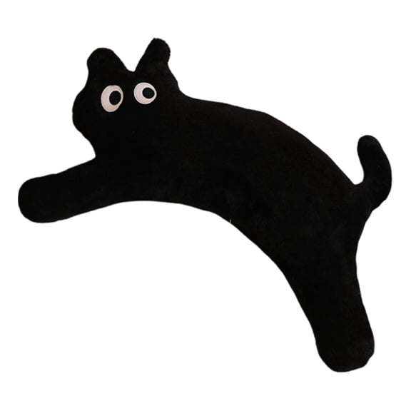 Long‑Shaped Cat Plush Throw Pillow, Cartoon Stuffed Animal Sleeping Companion Cushion for Home Decor & Gift Giving