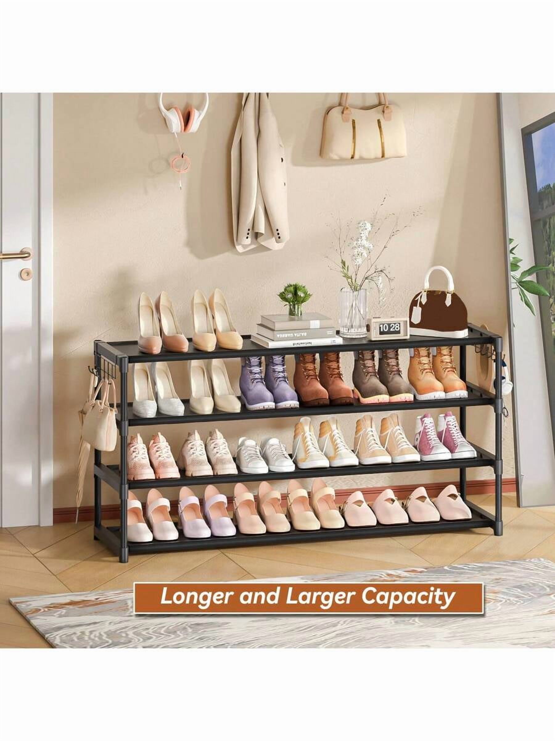 Long Shoe Rack, Sturdy Shoe Rack For Closet, Entryway, Large Storage ...
