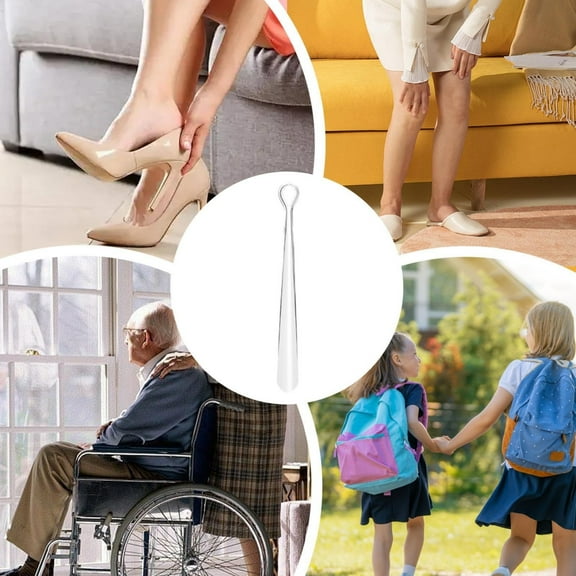 Long Shoehorn for Seniors and Adults Easy Use Shoe Helper Tool for Sneakers Boots On Shoes Without Bending Over Durable Household Shoe Lifter