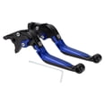 thumbnail image 1 of Long Short Brake Clutch Levers for Yamaha YZF R1 2002-2003 Adjustable Motorcycle Handlebar Brake Lever Aluminum Alloy Black Head Blue Handle 1 Set, 1 of 6