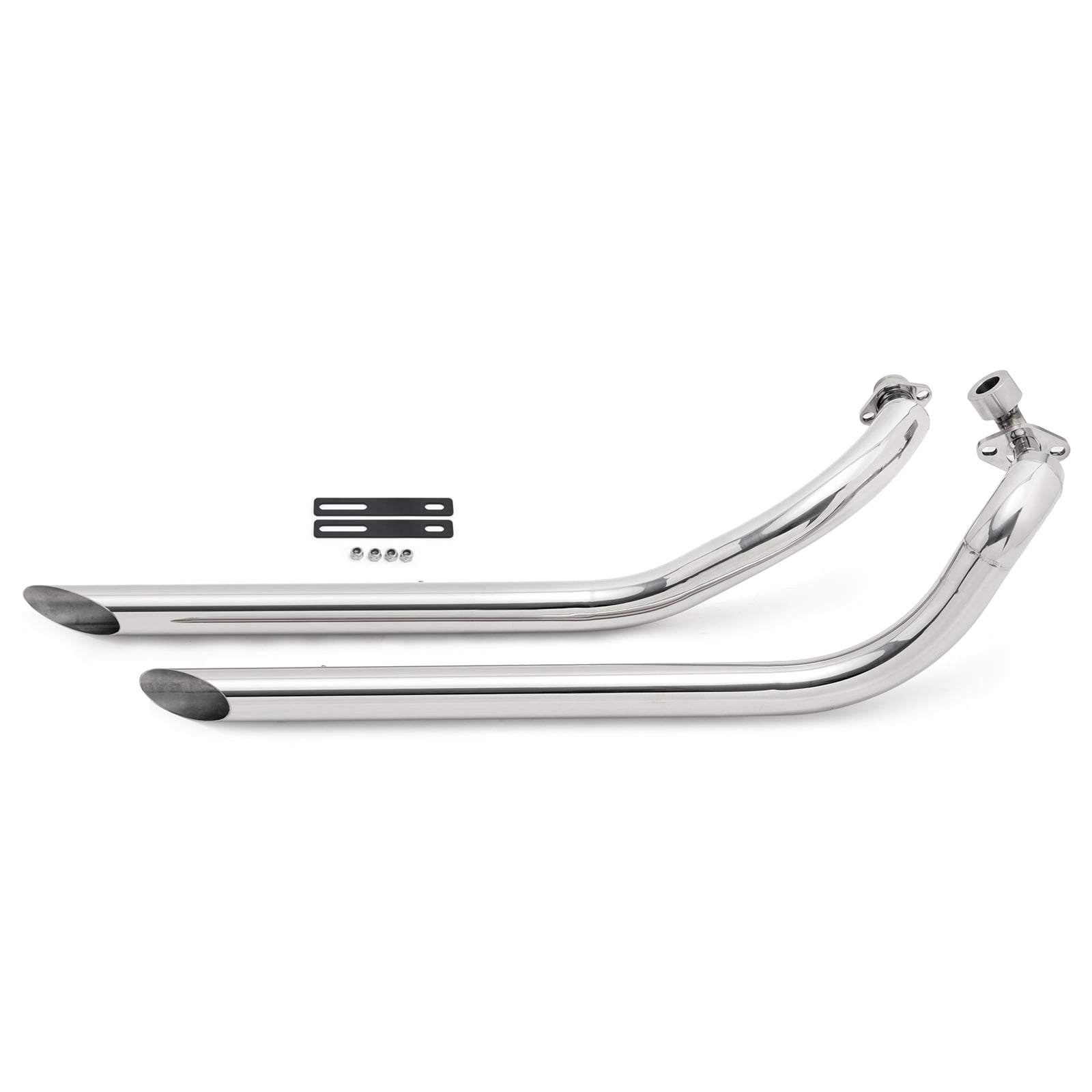 Long Short Staggered Exhaust Muffler Pipe for YAMAHA V Star Dragstar ...