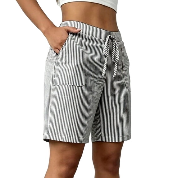 Long Shorts For Women Loose Fit Everyday Shorts with Drawstring Waist And Easy Pairing for Warm Days Weekend Wear Womens Shorts