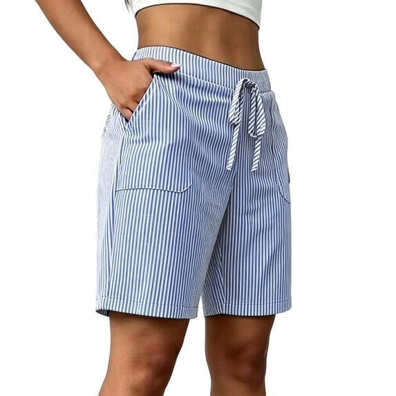 Long Shorts For Women Loose Fit Everyday Shorts with Drawstring Waist And Easy Pairing for Warm Days Weekend Wear Womens Shorts
