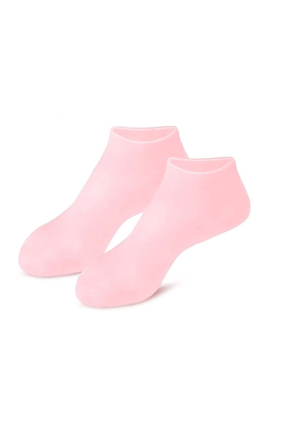 Long Silicone Socks 1/2 Pairs, Moisturizing Socks, Soft Gel Socks for Dry Cracked Feet Women, Comfortable for Overnight Use & Spa Recovery