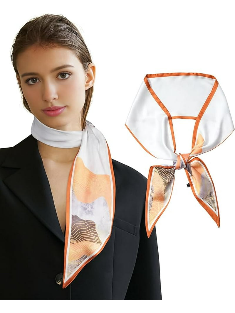 Long Silk Feel Scarf Women Hair Scarf Satin Neck Scarf Tie  display picture 3