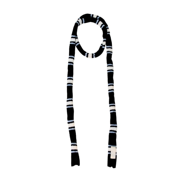 Long Skinny Scarf for Women Winter Fall Knit Neck Scarves Fashion Fluffy Narrow Neckerchief Necktie Accessories