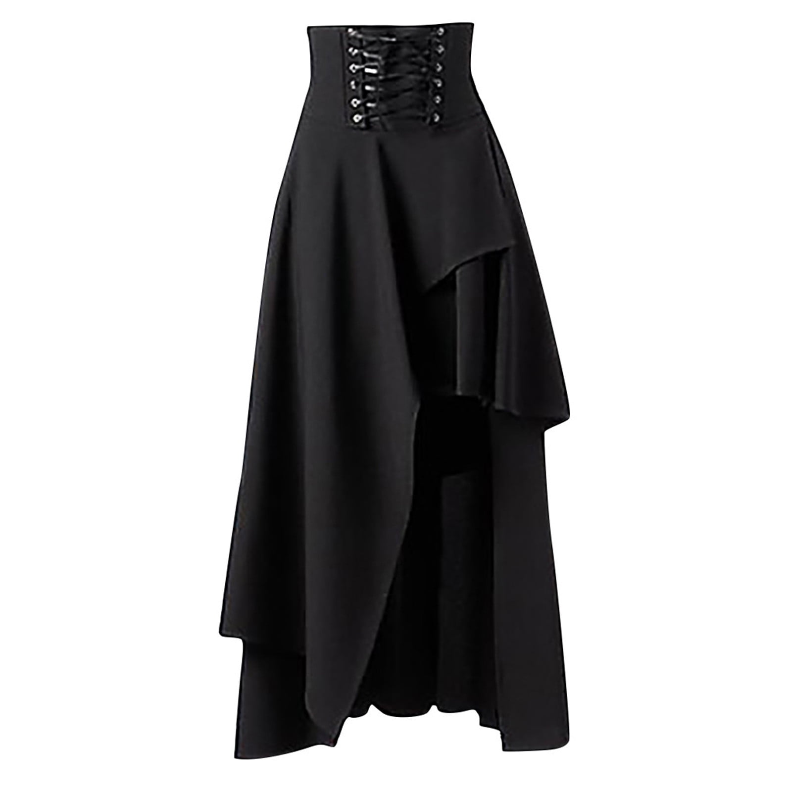 Long Skirt for Women High Waisted Goth Crisscross Lace-Up Long Skirt for Women High Waisted Goth Crisscross Lace-Up
