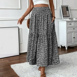 Long Skirts Ladies Skirts 2020 High Waist Boho Print HIRIGIN Long
