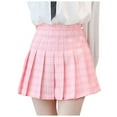 thumbnail image 1 of Long Skirts for Women Fashion High Waist Pleated Mini Skirt Slim Waist Casual Tennis Womens Summer Clothes Pink XS, 1 of 2