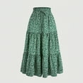 thumbnail image 1 of Long Skirts for Women Flowy Boho Tiered Renaissance Maxi Skirt with Pockets, 1 of 9