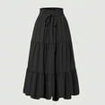 thumbnail image 1 of Long Skirts for Women Flowy Boho Tiered Renaissance Maxi Skirt with Pockets, 1 of 9
