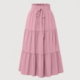 thumbnail image 1 of Long Skirts for Women Flowy Boho Tiered Renaissance Maxi Skirt with Pockets, 1 of 8