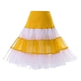thumbnail image 1 of Long Skirts for Women Skirt Adult Dancing High Short High Pleated Waist Skirt Womens Clothes Yellow M, 1 of 2