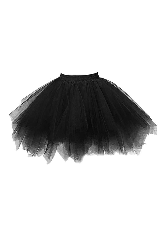 Long Skirts for Women Tutu Princess Puffy Irregular Skirt Halloween Support Rock Festival Womens Clothes Black XXL