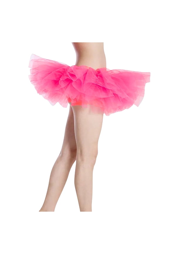 Long Skirts for Women Tutu Skirt Adult Dance Dkirt 5 Pieces Mash Soild Mesh Skirt Womens Summer Clothes Hot Pink A