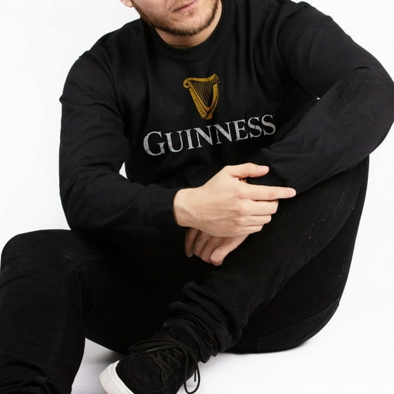 Long Sleeve Adult Male Black Shirt Made By Guinness, Small