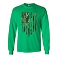 thumbnail image 1 of Long Sleeve Adult T-Shirt Camo Camouflage American Flag Patriotic Support DT, 1 of 2