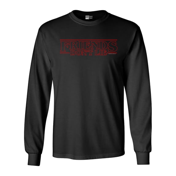 Long Sleeve Adult T-Shirt Friends Don't Lie Quote Holiday Supernatural Horror Parody Funny DT