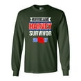 thumbnail image 1 of Long Sleeve Adult T-Shirt Hurricane Harvey Survivor Cyclone Symbol 2017 Houston Texas DT, 1 of 2
