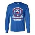 thumbnail image 1 of Long Sleeve Adult T-Shirt I Proudly Stand For Our National Anthem Soldier DT, 1 of 2