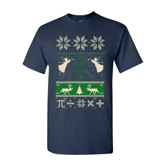 Long Sleeve Adult T-Shirt Math Mathematics Angels Deer Ugly Christmas Funny DT
