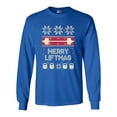 thumbnail image 1 of Long Sleeve Adult T-Shirt Merry Liftmas Workout Christmas Holiday Funny DT, 1 of 2