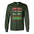 thumbnail image 1 of Long Sleeve Adult T-Shirt New Todd Vacation Carpet Is Wet Movie Ugly Christmas Funny DT, 1 of 2