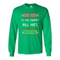 thumbnail image 1 of Long Sleeve Adult T-Shirt New Todd Vacation Carpet Is Wet Movie Ugly Christmas Funny DT, 1 of 2