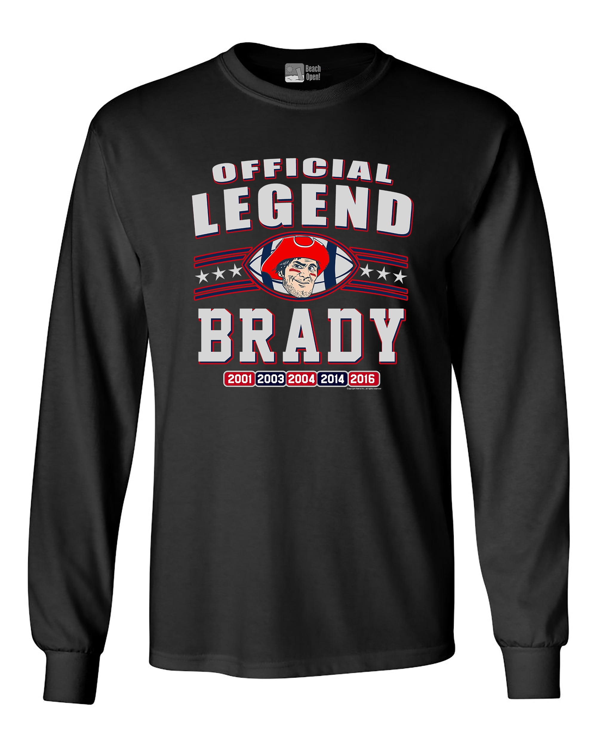 Long Sleeve Adult T-Shirt Official Legend Brady Football DT