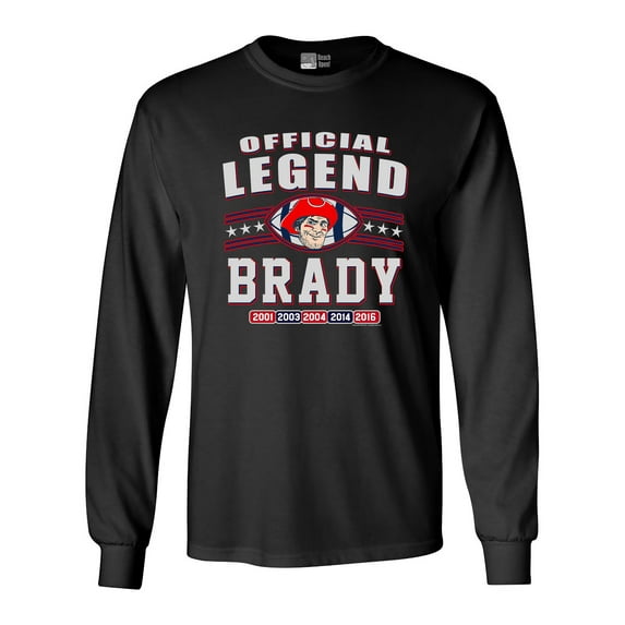 Long Sleeve Adult T-Shirt Official Legend Brady Football DT