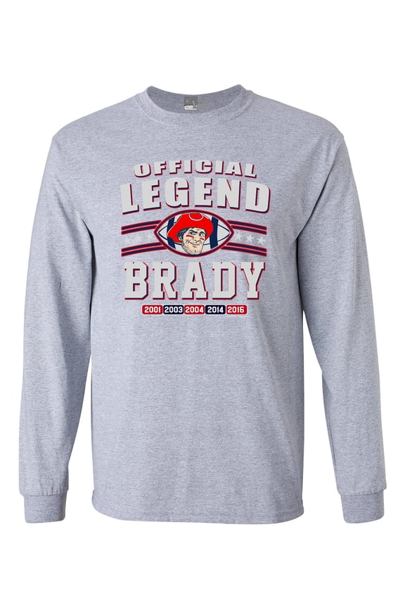 Long Sleeve Adult T-Shirt Official Legend Brady Football DT