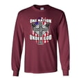 thumbnail image 1 of Long Sleeve Adult T-Shirt One Nation Under God Cross USA America Patriotic DT, 1 of 2