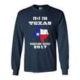 thumbnail image 1 of Long Sleeve Adult T-Shirt Pray for Texas Map Hurricane Harvey Survivor 2017 DT, 1 of 2