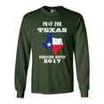 thumbnail image 1 of Long Sleeve Adult T-Shirt Pray for Texas Map Hurricane Harvey Survivor 2017 DT, 1 of 2