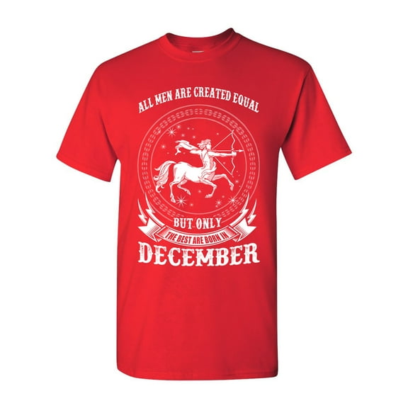 Long Sleeve Adult T-Shirt Sagittarius All Men Are Created Equal Best Born In December Funny DT