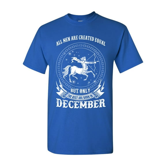 Long Sleeve Adult T-Shirt Sagittarius All Men Are Created Equal Best Born In December Funny DT