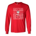 thumbnail image 1 of Long Sleeve Adult T-Shirt Santa Floss Like A Boss Christmas Funny DT, 1 of 2