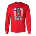 thumbnail image 1 of Long Sleeve Adult T-Shirt Stand For The Flag Kneel For The Cross Army USA DT, 1 of 2