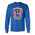 thumbnail image 1 of Long Sleeve Adult T-Shirt Stand For The Flag Kneel For The Cross Army USA DT, 1 of 2