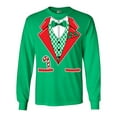thumbnail image 1 of Long Sleeve Adult T-Shirt Tuxedo Christmas Holidays Costume Funny DT, 1 of 2