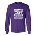 thumbnail image 1 of Long Sleeve Adult T-Shirt Weekend Forecast Camping With A Chance Of Drinking DT, 1 of 2
