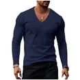 thumbnail image 1 of Long Sleeve Athletic V Neck T Shirts For Men Summer Resort Gym Commute Errands Lounge Weekend Daily Wear Lightweight Breathable Easy Care Clean Style Everyday Comfort, 1 of 6