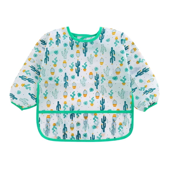 Long Sleeve Baby Bibs, Waterproof Sleeved Bibs for Eating Feeding, Toddler Baby Girls Boys Smock Bibs