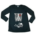 thumbnail image 1 of Long Sleeve Baby Boy Skeleton Heart Mommy Future Mom Maternity DT T-Shirt Tee, 1 of 2