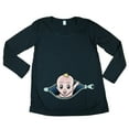 thumbnail image 1 of Long Sleeve Baby Boy Zipper Cute Future Mom Mommy Maternity DT T-Shirt Tee, 1 of 2