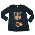 thumbnail image 1 of Long Sleeve Baby Skeleton Witch Hat Pumpkin Halloween Maternity DT T-Shirt Tee, 1 of 2