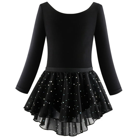 Long Sleeve Ballet Skirted Leotards Dance Dresses Tutu Outfit For Ballerina Girls Toddler Baby Outwear