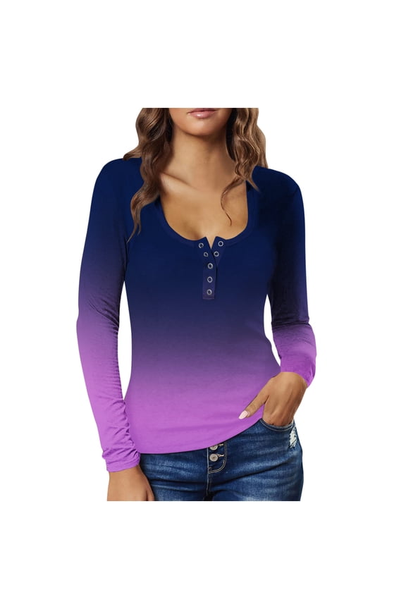 Long Sleeve Basic Tops for Women Pack Round Neck Ribbed Knit Cotton Solid Basic Long Sleeves Thermal Top Basics Fall Shirts Fall Fashion Underscrubs