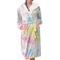 thumbnail image 1 of Long Sleeve Bathrobe for Women Fluffy Women's Nightgowns & Sleepshirts Oversize Fitness Women's Robes House Womens Robe Maroon2, 1 of 5