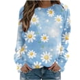 thumbnail image 1 of Long Sleeve Blouse for Womens Crewneck Cute Printed Tees Shirt Casual Plus Size Pullover Tops 2026 Spring Outfits, 1 of 5